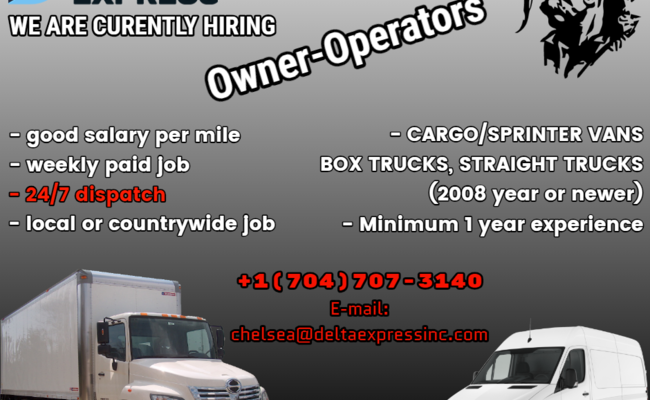 sprinter van owner operator jobs near me